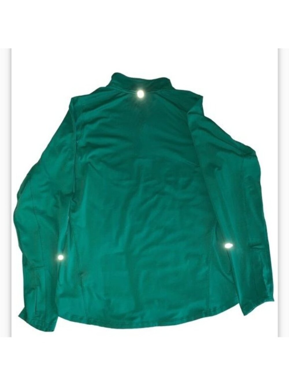 Nike Dri-Fit Green Long-Sleeve Running Shirt W/ Reflective Accents - S - Picture 9 of 11